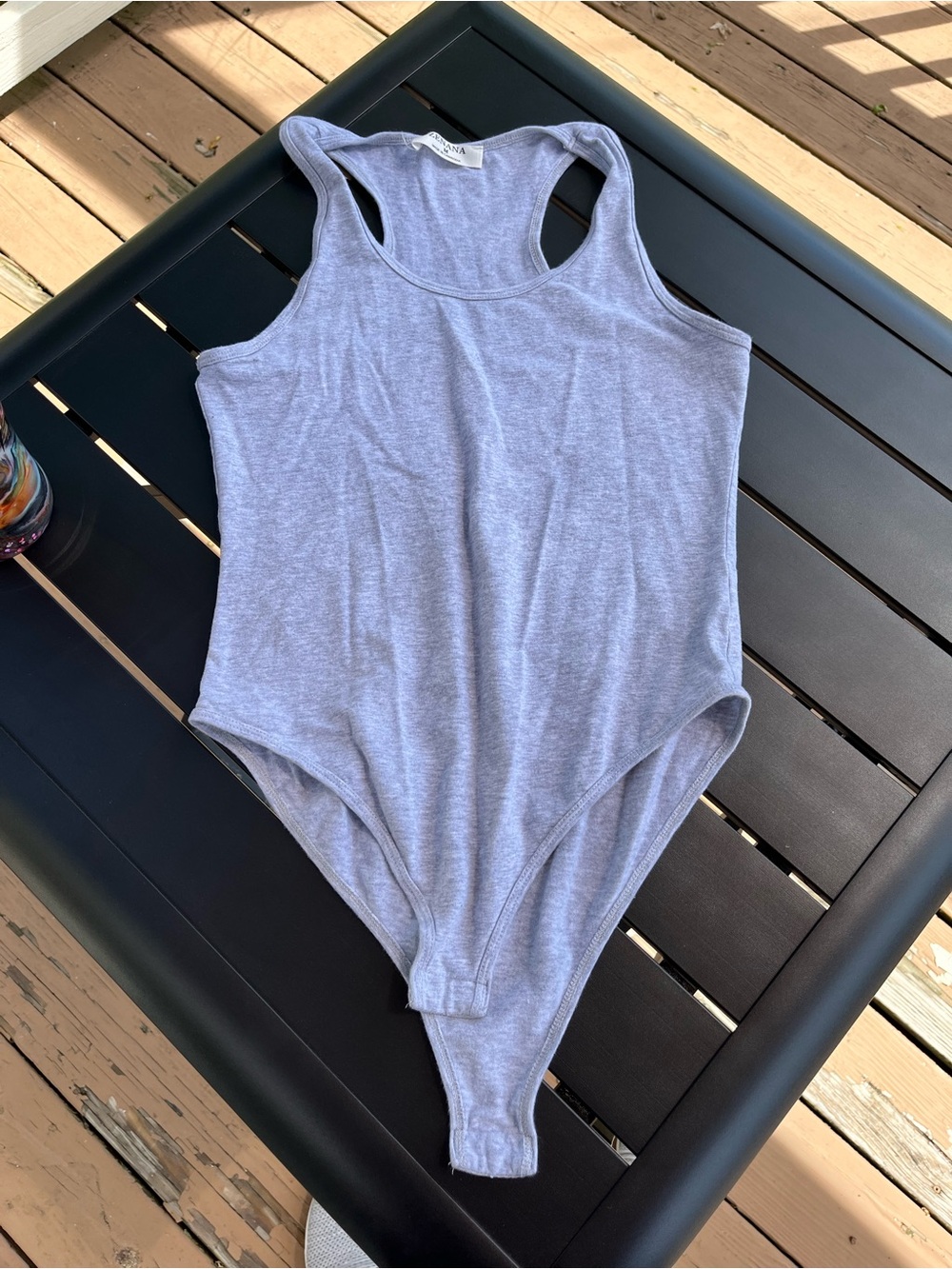 Zenana Outfitters Light Gray Girls' Racerback One-Piece Bodysuit